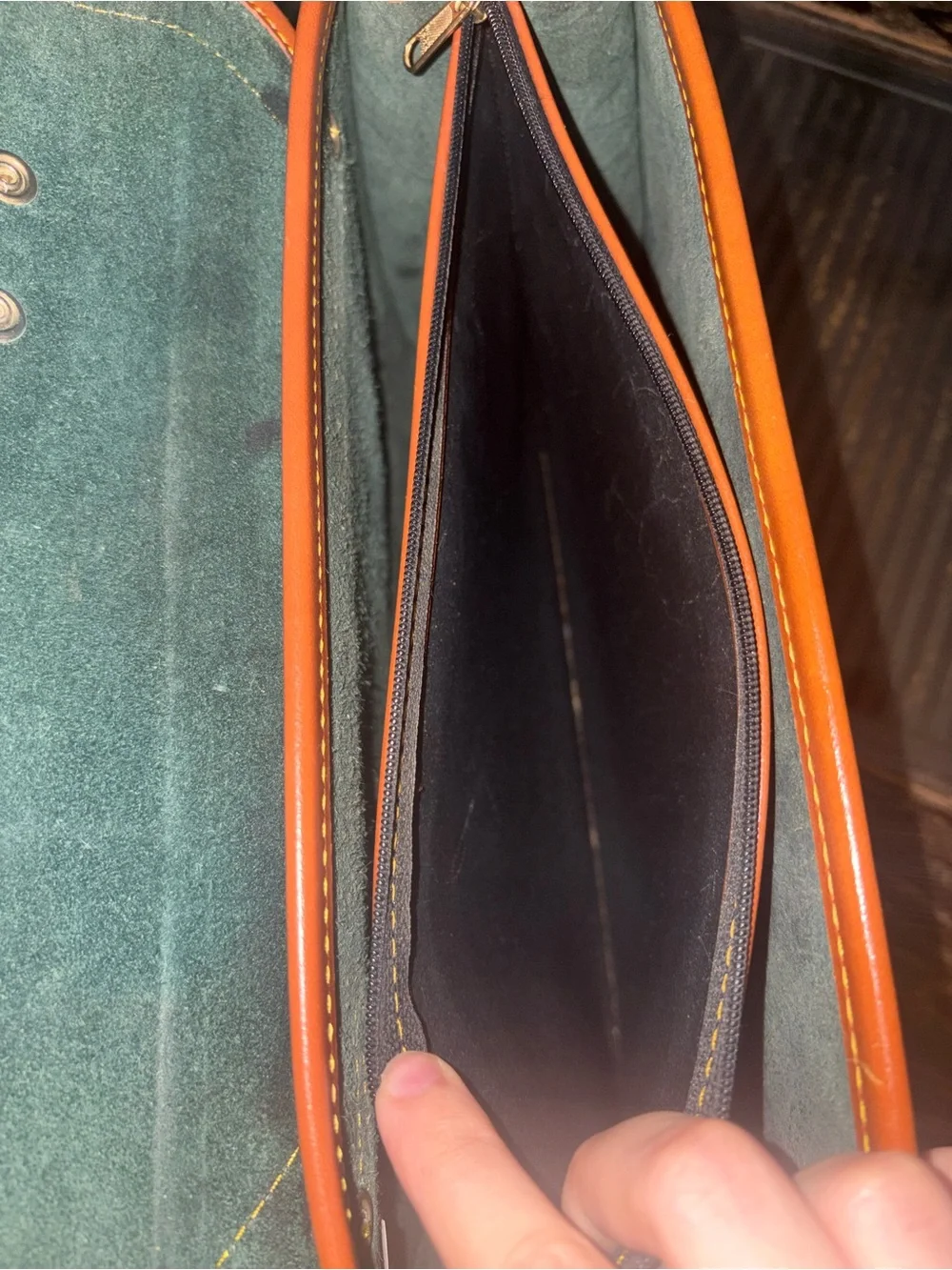 Dooney & Bourke Dark Brown and Tan Leather Briefcase Satchel